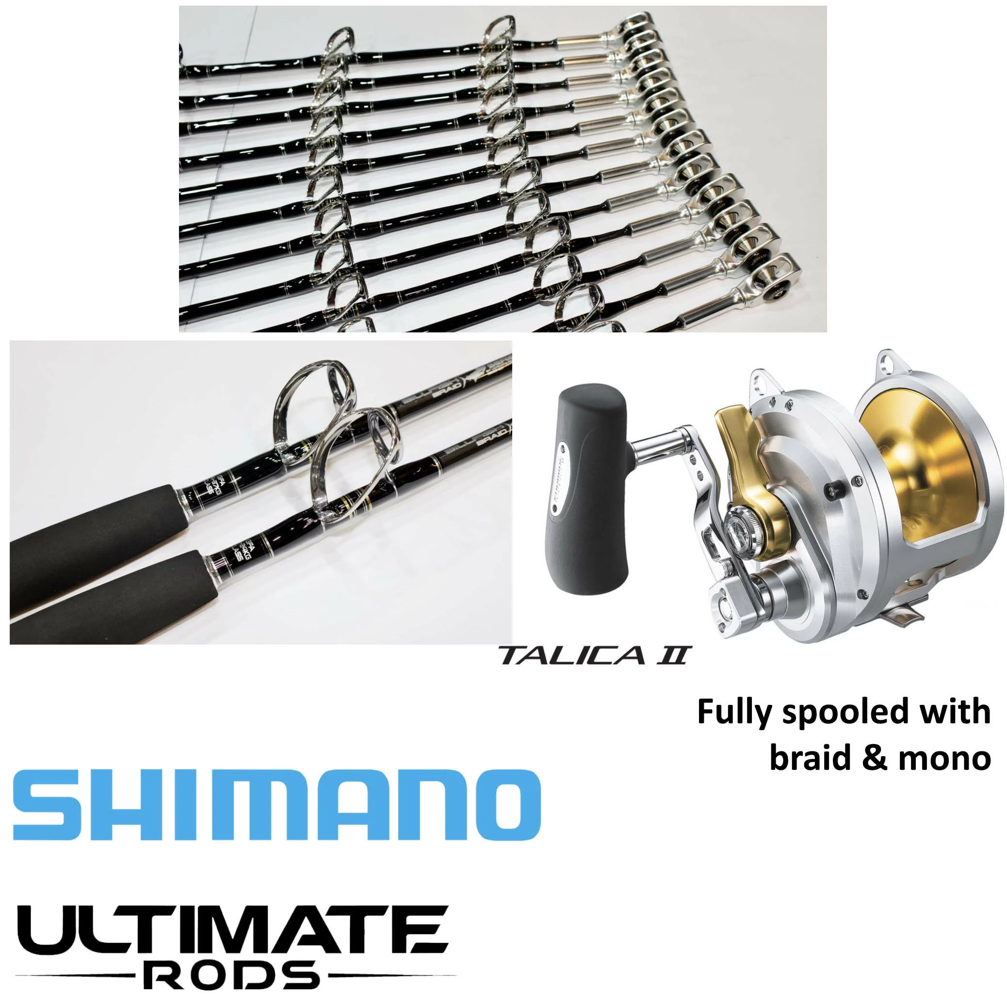 Shimano Talica / Ultimate Billfish Braid Game Fishing Combo